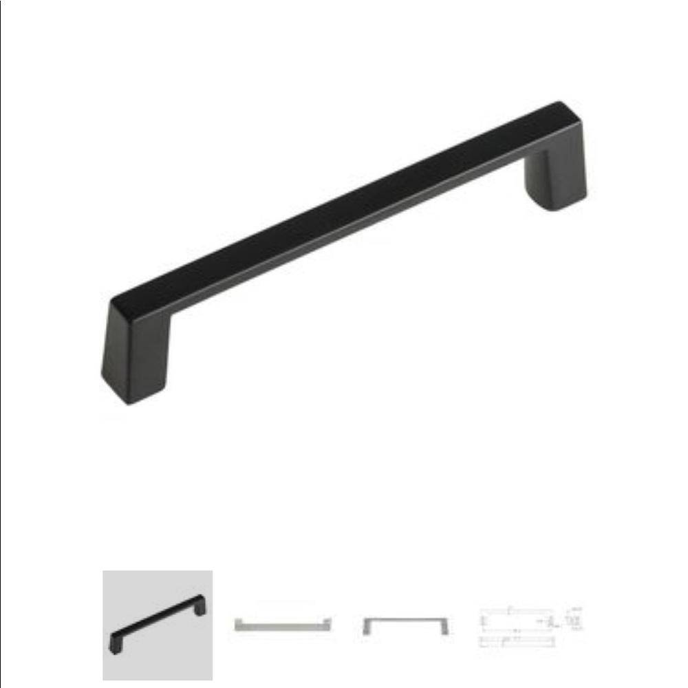 NIB(ag) 6 Richelieu Black Drawer Pulls